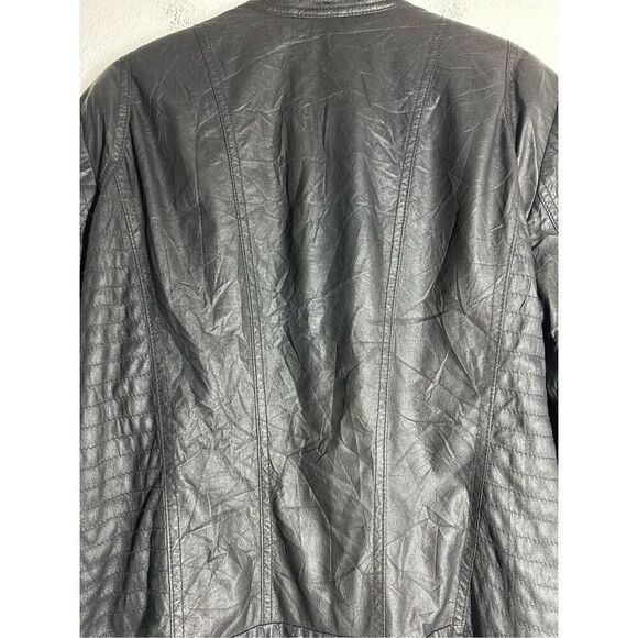 Bonita Women’s Faux Leather Black Full Zip Jacket Size 48 EU/ XXL US See Notes - Picture 6 of 16